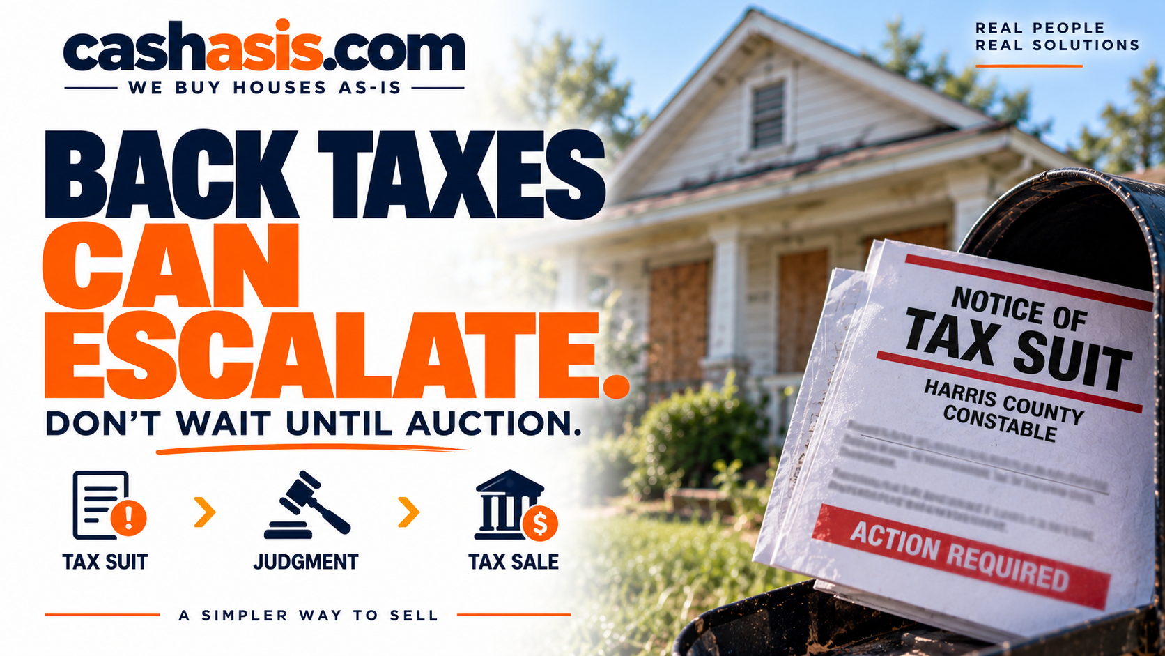 Back taxes can escalate from tax suit to judgment and potential tax sale