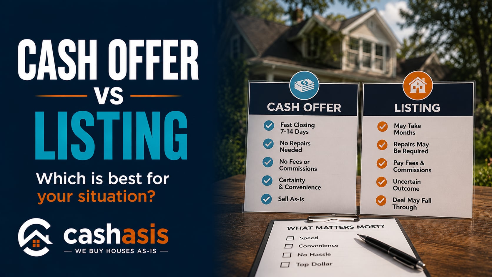 Comparing a cash offer versus listing a house with an agent in Detroit