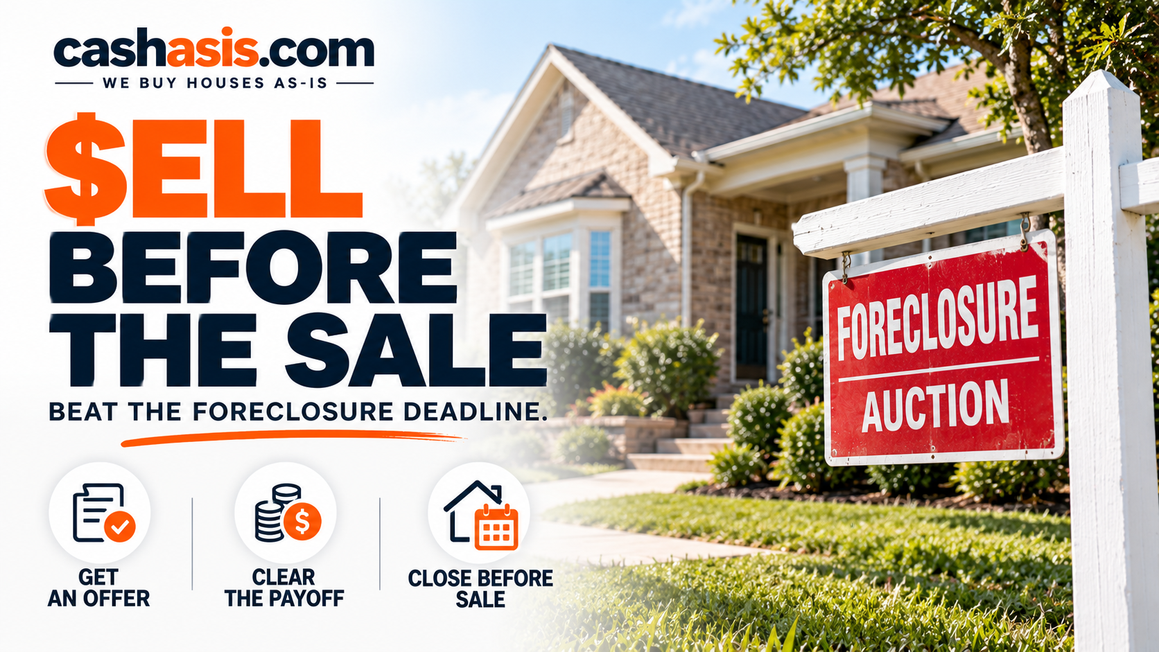 Sell before the foreclosure sale — beat the foreclosure deadline