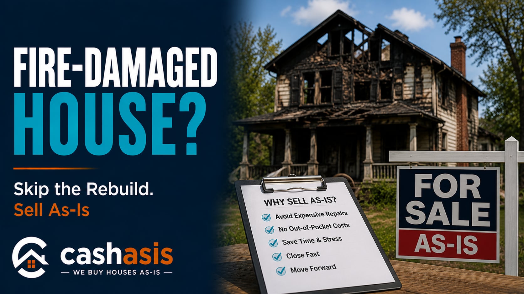 Selling a fire-damaged house in Detroit as-is for cash