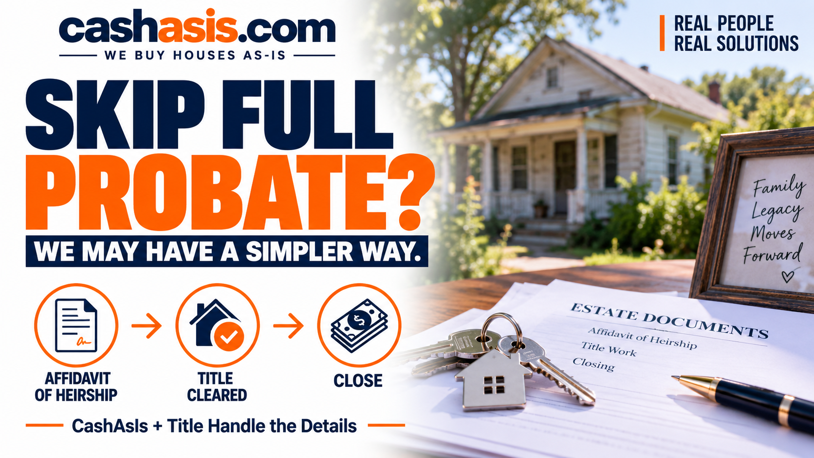Skip full probate? CashAsIs and title may have a simpler way