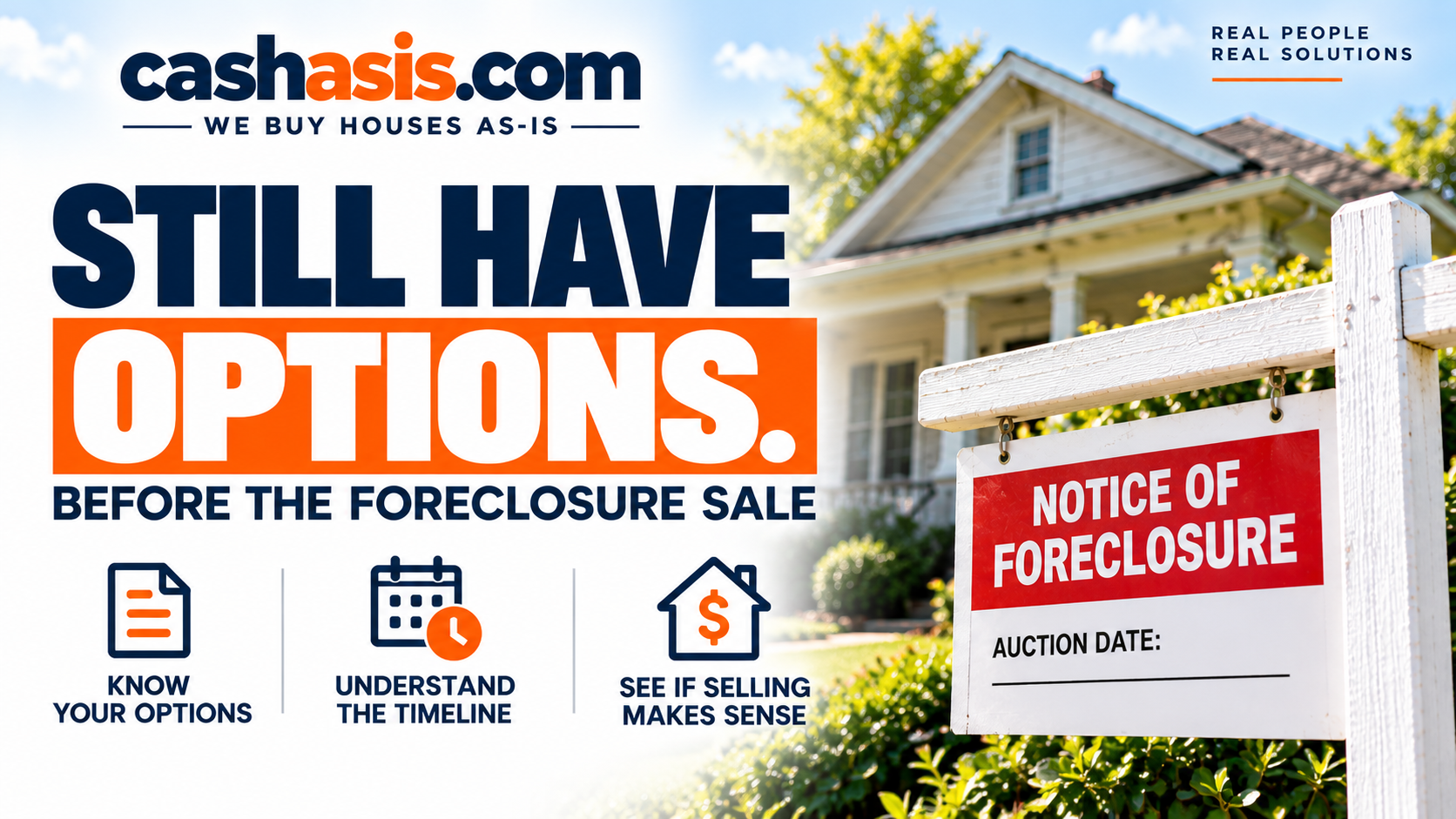 Still have options before the foreclosure sale — know your timeline and consider selling
